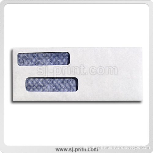 24lb. Bright White Check Double Window Envelopes